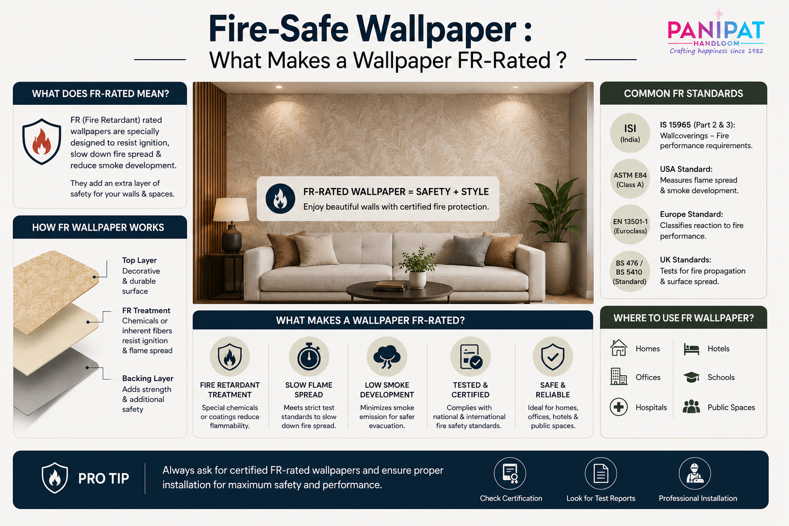Fire-Safe Wallpaper : What Makes a Wallpaper FR-Rated ?