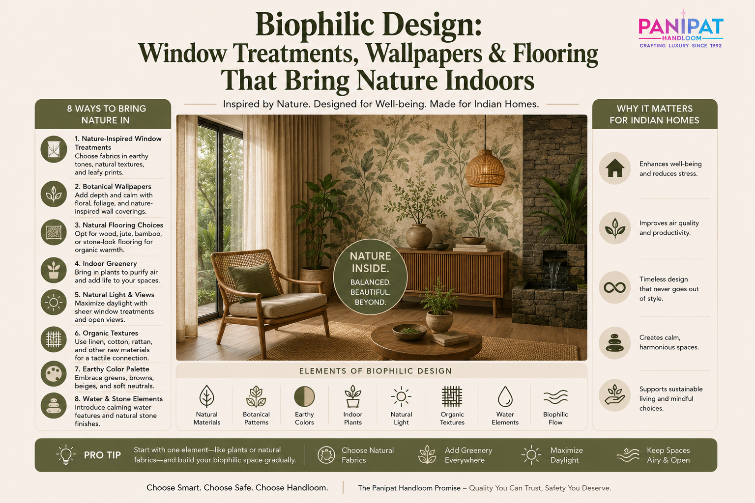 Biophilic Design: Window Treatments, Wallpapers & Flooring That Bring Nature Indoors