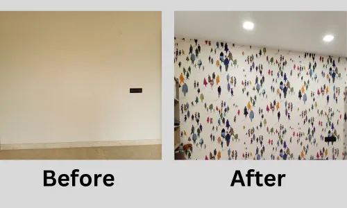 wallpaper installed at Faridabad