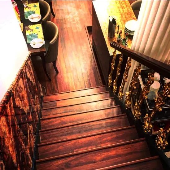 wooden flooring staircase Designed by SONI AGGARWAL at Cannaughtplace