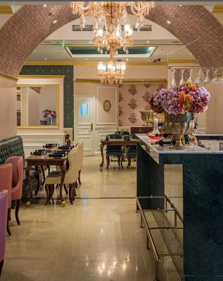 Sabyasachi Wallpaper installed at Punjabgrill Designed by SONI AGGARWAL Pune
