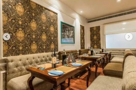 wallpaper installed at punjabgrill Designed by SONI AGGARWAL Ambience Mall