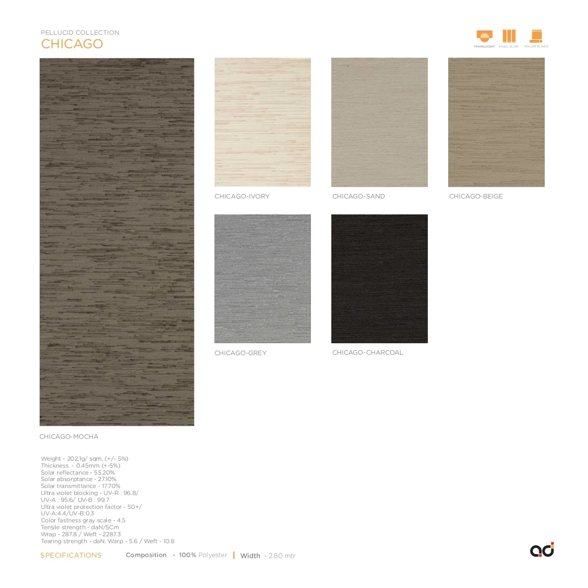 AD Roller Chicago Blind Collection