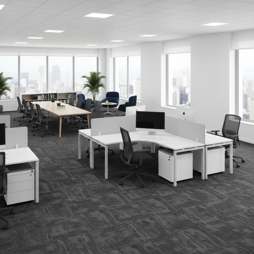 1522 Charcoal Rock Carpet Tiles | Modern Stone Flooring