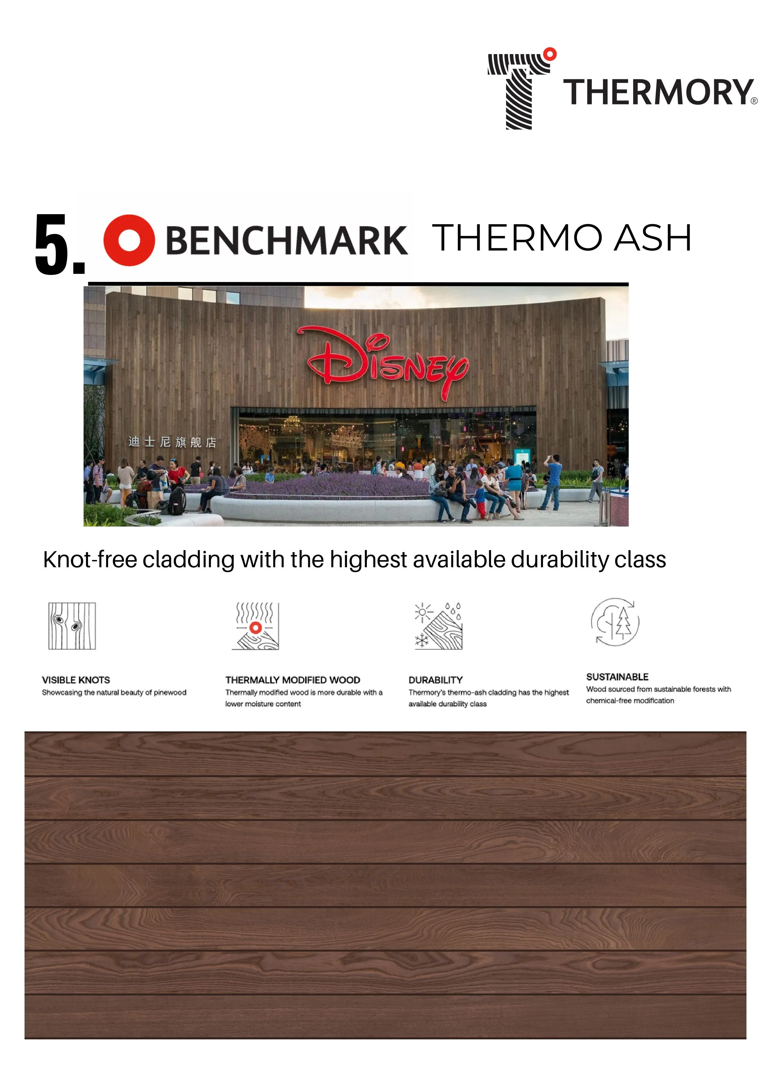Thermory Ash Wood Deck Planks Flooring