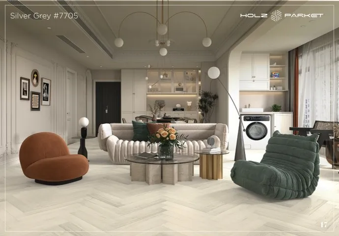 Silver Grey #7705 Lamiwood Laminate Flooring
