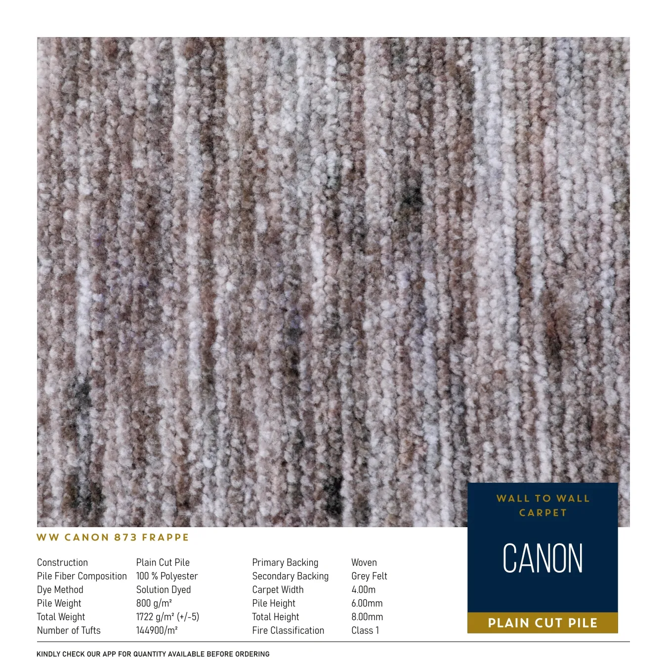 WW Canon 873 Frappe Carpet Tile – Stylish & Durable