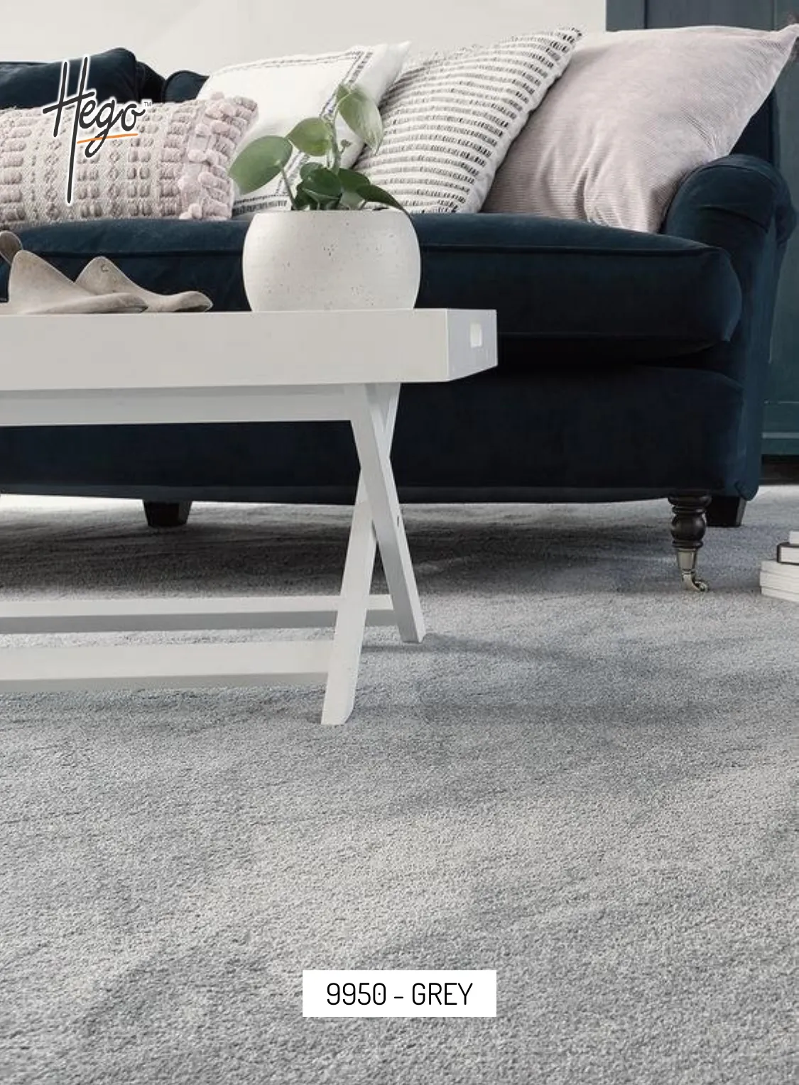 9950 - GREY Hego Shine Carpet Roll - Durable and Stylish Flooring