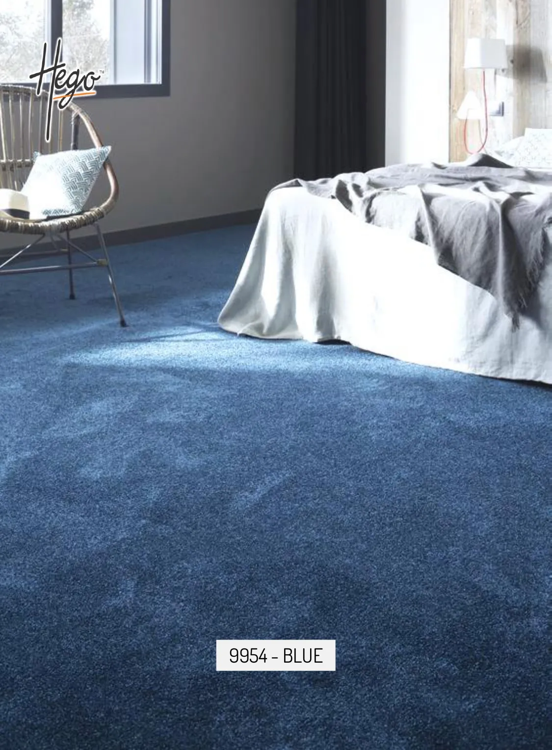9954 - BLUE Hego Shine Carpet Roll - Durable and Stylish Flooring