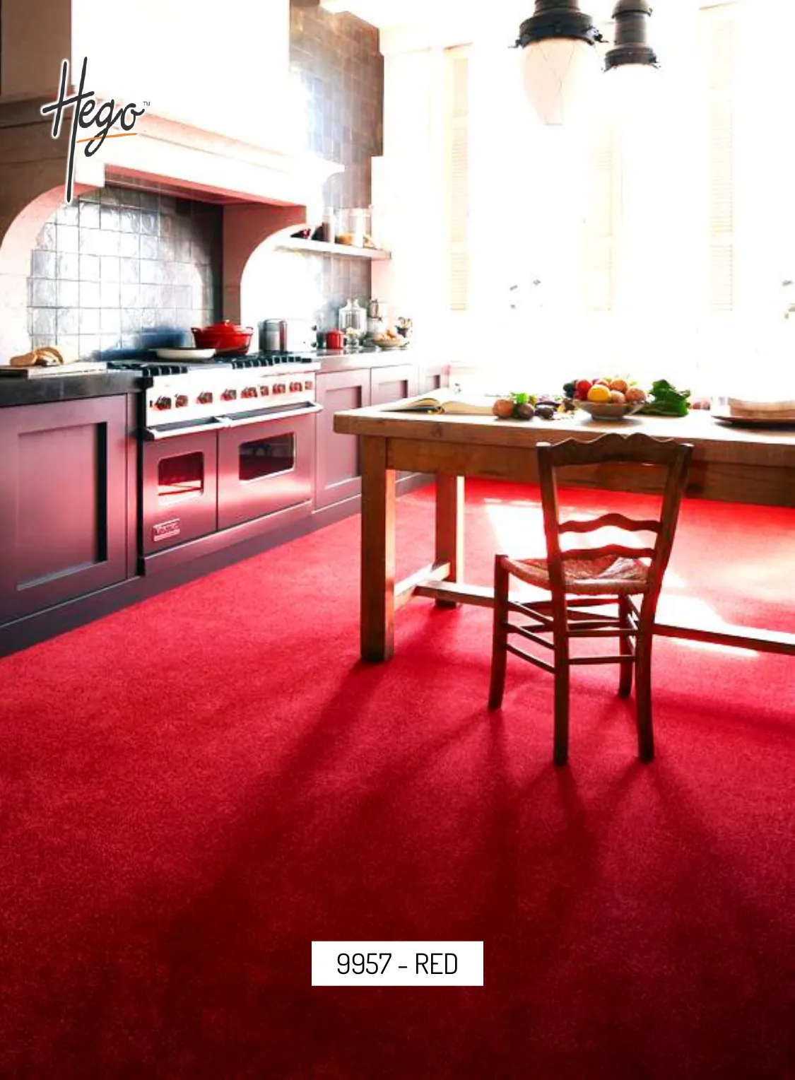 99557- RED Hego Shine Carpet Roll - Durable and Stylish Flooring