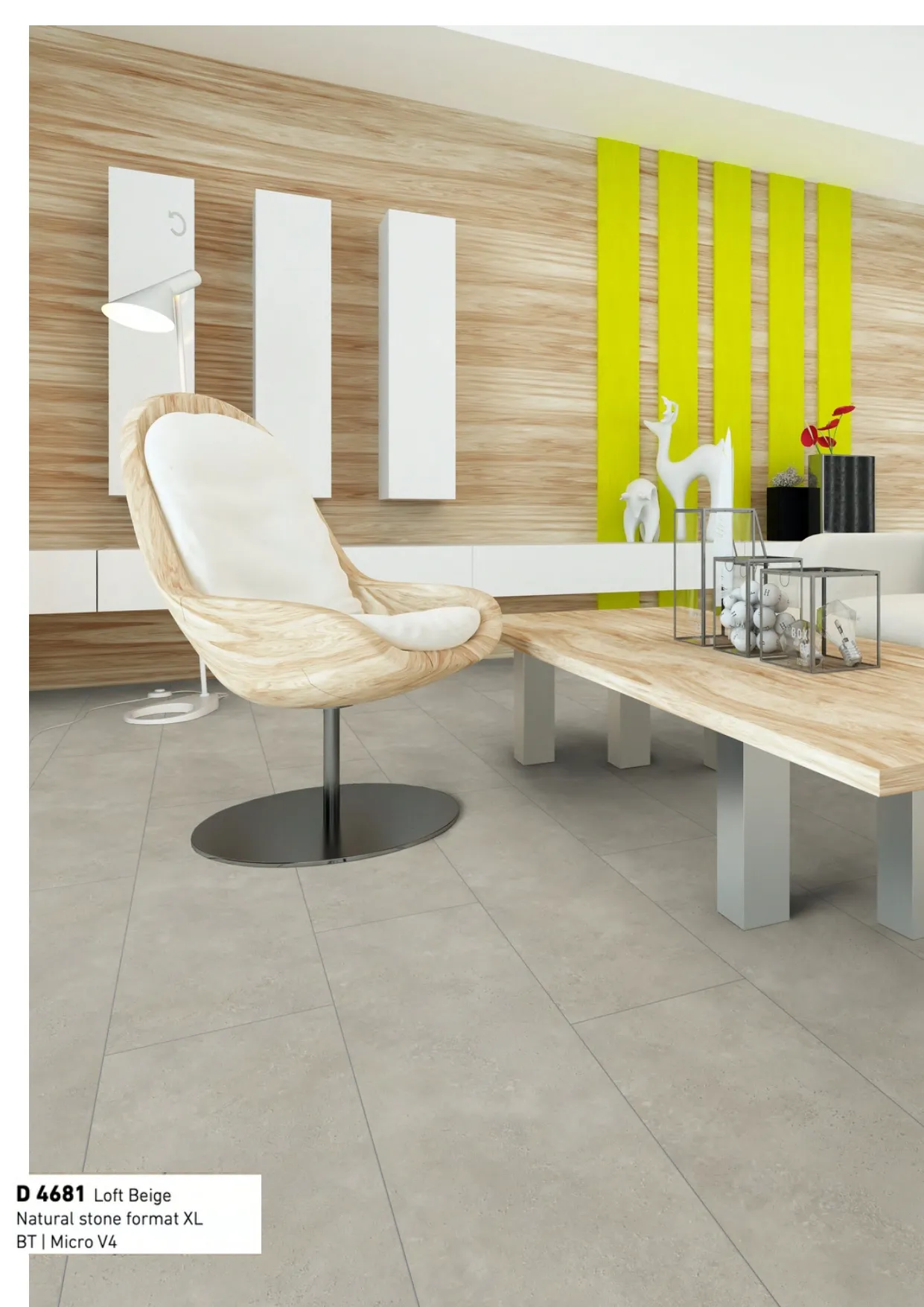 D4681 Loft Beige Natural Stone Format Kronotex Laminate Wooden Flooring