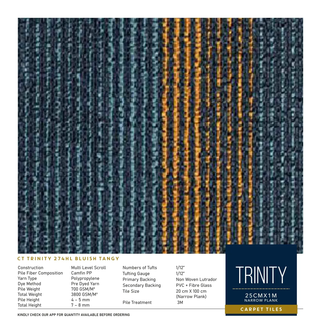 Trinity 274 HL Bluish Tangy Divine Carpet Tile